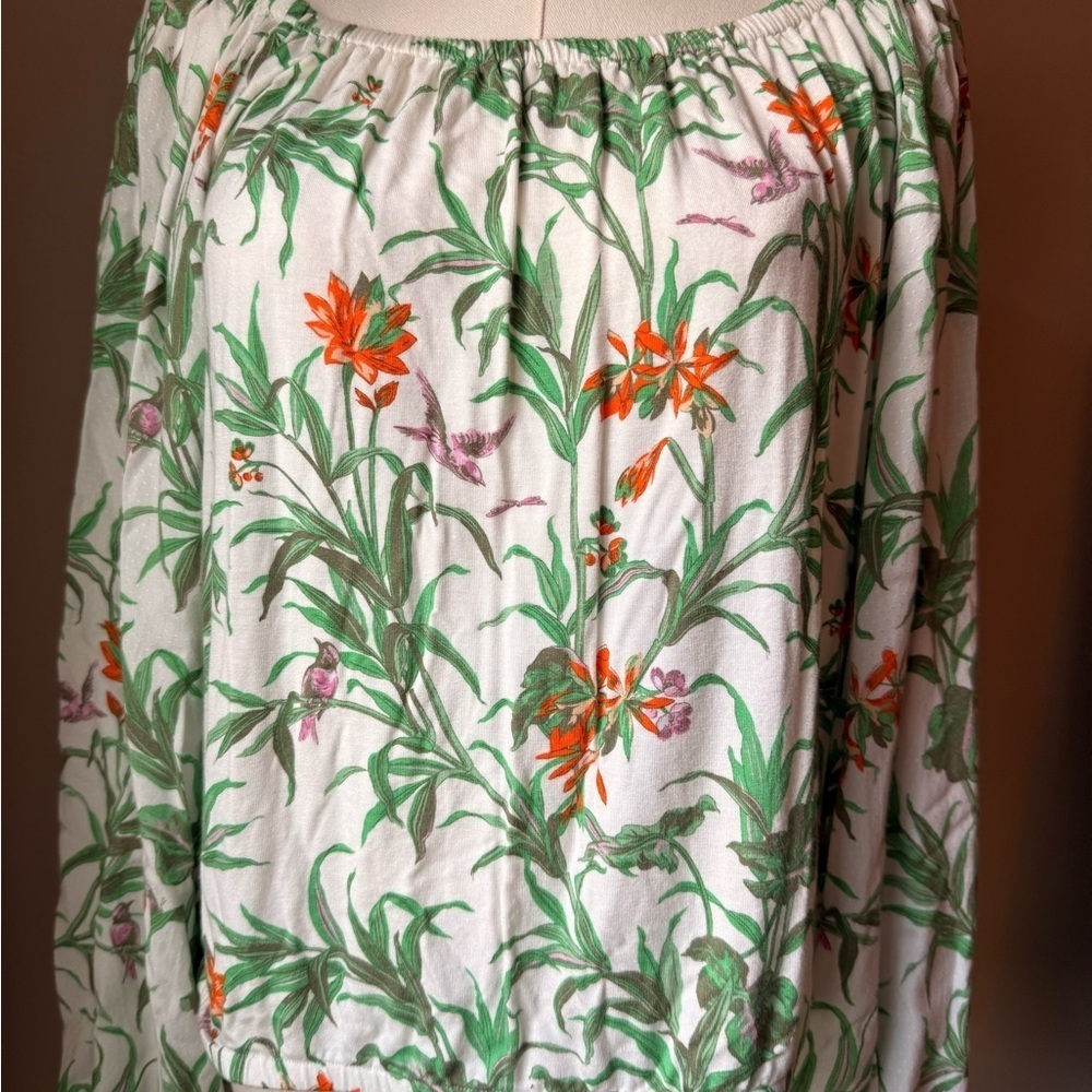 Anthropologie Floral Off the Shoulder Top